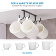 thumbnail image 5 of MEZOOM Mug Rack Under Cabinet - Coffee Cup Holder, 12 Mugs Hooks Under Shelf, Display Hanging Cups Drying Hook for Bar Kitchen Utensils Black, 5 of 6