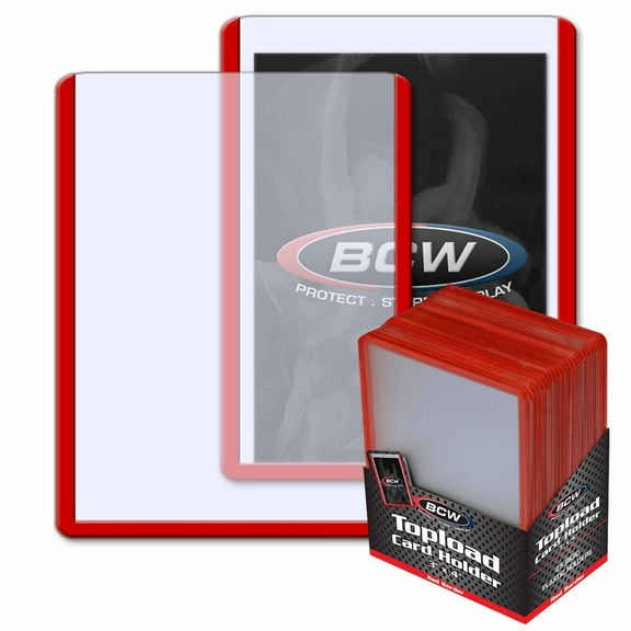1 pack of 25 BCW 3" x 4" Red Border Topload Standard Sized Card Holders
