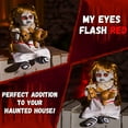 thumbnail image 4 of ELAMAS 10 Inch Animatronic Creepy Girl Doll Halloween Animated Decorations with Sound Activated Spooky Sound, Light Up Eyes, Scary Move, Haunted House Holiday Decor Horror Prop for Indoor, Outdoor, 4 of 7