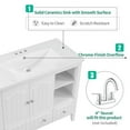thumbnail image 5 of Harper & Bright Designs 36" Bathroom Vanity with Ceramic Basin, Bathroom Storage Cabinet with Two Doors and Drawers, Solid Frame, Metal Handles, White, 5 of 13