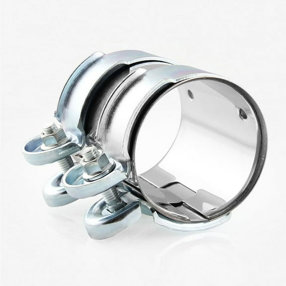 Stainless Steel Exhaust Clamp Pipe Joint Bolts Band Flanges Clamp 2.5-Inch Fangkenuo