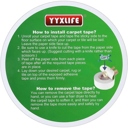 Yyxlife Double Sided Carpet Tape For, How To Remove Two Sided Tape From Hardwood Floors