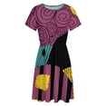 thumbnail image 4 of Something In The Wind Graphic Dress Summer Street Style Dresses Female Short Sleeve Printed Sundress, 4 of 7