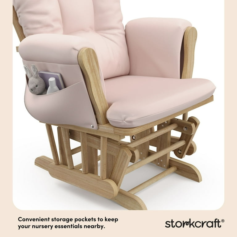 Storkcraft Hoop Infant Nursery Glider and Ottoman, Natural with