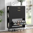 thumbnail image 1 of Shoe Cabinet Storage with Flip Drawers  Freestanding Shoe Organizer with Metal Legs for Entryway  Narrow Shoe Rack Cabinet  Hidden Shoe Cabinet for Hallway/Entryway/Living Room, 1 of 2