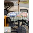 thumbnail image 4 of Outdoor Tablecloth with Umbrella Hole and Zipper, Bunny Gnomes Easter Square Table Cloth 54x54 Inch Waterproof Tablecloth, Eggs Sage Green Checkered Farmhouse Picnic Table Cover for Patio Camping, 4 of 7