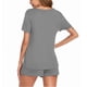 thumbnail image 4 of Conjunto de ropa de dormir para lactancia, pijama de maternidad para mujer, conjunto de pijama para embarazo, pijama de maternidad de manga corta, calidad superior, 4 of 4