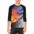 thumbnail image 1 of Extreme Nature Adventures Fire And Ice Mens Raglan T Shirt, 1 of 1