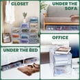 thumbnail image 6 of Plentio Shoe Boxes Clear Plastic Stackable, 12 Pack Shoe Storage, 13” x 9” x 5.5” Shoe Organizer for Closets, Easy to Assemble, Sturdy, Front Opening, Clear Shoe Containers(GY), 6 of 9