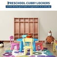 thumbnail image 4 of M optimized 5-Section Classroom Coat Locker, 20 Cubbies for Classrooms, Daycare Cubby with 4 Casters, 5 Hooks and 2 Storage Boxes, for Home, School, Kindergarten, 4 of 7