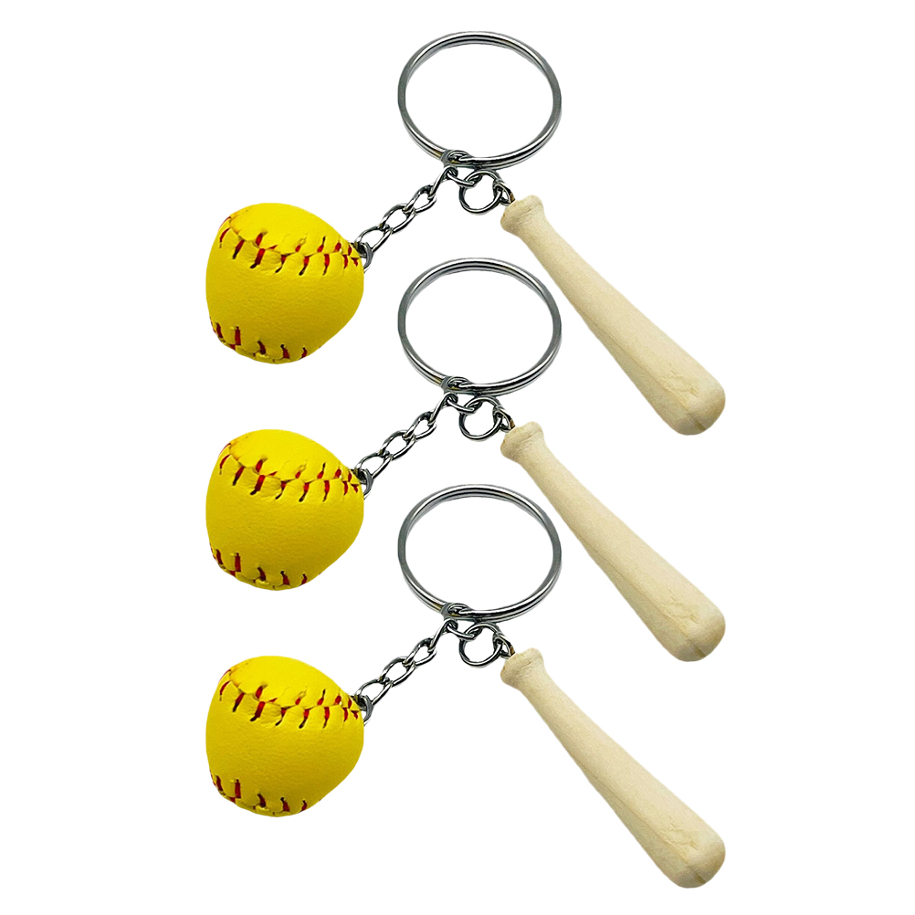 Frcolor Baseball Keychain Party Bat Mini Lover Favors Kids Fillers Bag