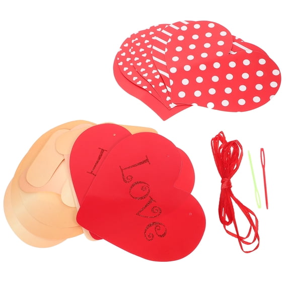 LABSERRON Valentine's Day Decorations Valentine's Day Decorative Banner Assorted Color 2Pcs