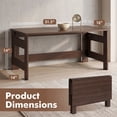 thumbnail image 6 of Portable Coffee Table with Foldable Legs, Modern Wood Center Table for Small Space, Living Room,Brown, 6 of 7