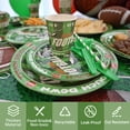 thumbnail image 4 of Football Party Decorations Super Game Bowl Party Decoration Set Includes Dinner Plates, Dessert Plates, Napkins, Cups, Banner and Football Tablecloth for Football Themed Party Decorations, Serve 16, 4 of 7