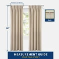 thumbnail image 2 of DriftAway Pinch Pleat Linen Textured Semi Sheer Solid Curtains Back Tabs Beige 30" Width X 96" Length, 2 of 8
