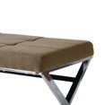 thumbnail image 3 of Banc rectangulaire Huntington de CorLiving en tissu avec base chromée en X, 3 of 5