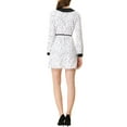thumbnail image 3 of INSPIRE CHIC Women's Polka Dots Peter Pan Collar Contrast Long Sleeve Shirt Dress XS White, 3 of 7