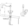 thumbnail image 3 of Elegant Kitchen Faucet Single Lever Sink Mixer High Spout 360 Rotation Retro Kitchen Sink Faucet in Chromed Brass, 3 of 5