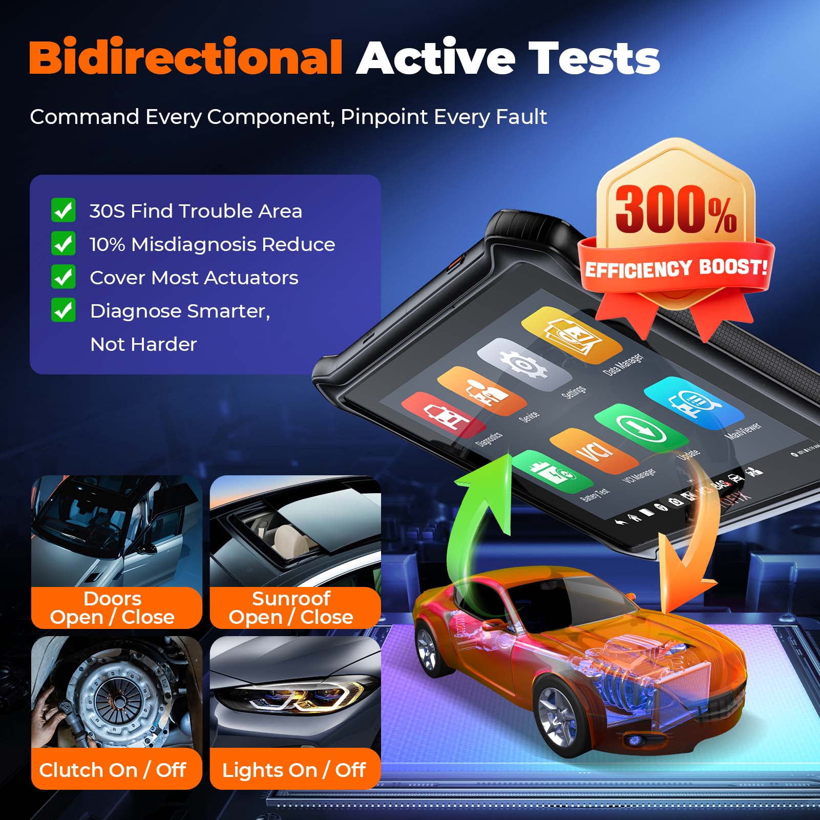 OTOFIX D1 Lite 7" Bidirectional Scan Tool with 2-Year Updates, Newest All System Automotive Diagnostic Scanner, 38+ Reset Services