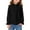 Black, variant on Ruyang Girls Ruffle Long Sleeve Blouse Kids Plain Preppy Shirt Button Crewneck Fashion Dress Shirts Solid Casual Tops