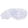 thumbnail image 4 of Luckyn 2 Pcs Round 8 Grids Desktop Storage Box,Plastic Jewelry Organizer Display Containers Case for Bead Cosmetic Earrings,White, 4 of 9