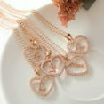 thumbnail image 5 of K-KED A-Z Rose Gold Heart Alphabet Letter Necklace Initial Name Pendant Chain Choker-X, 5 of 9
