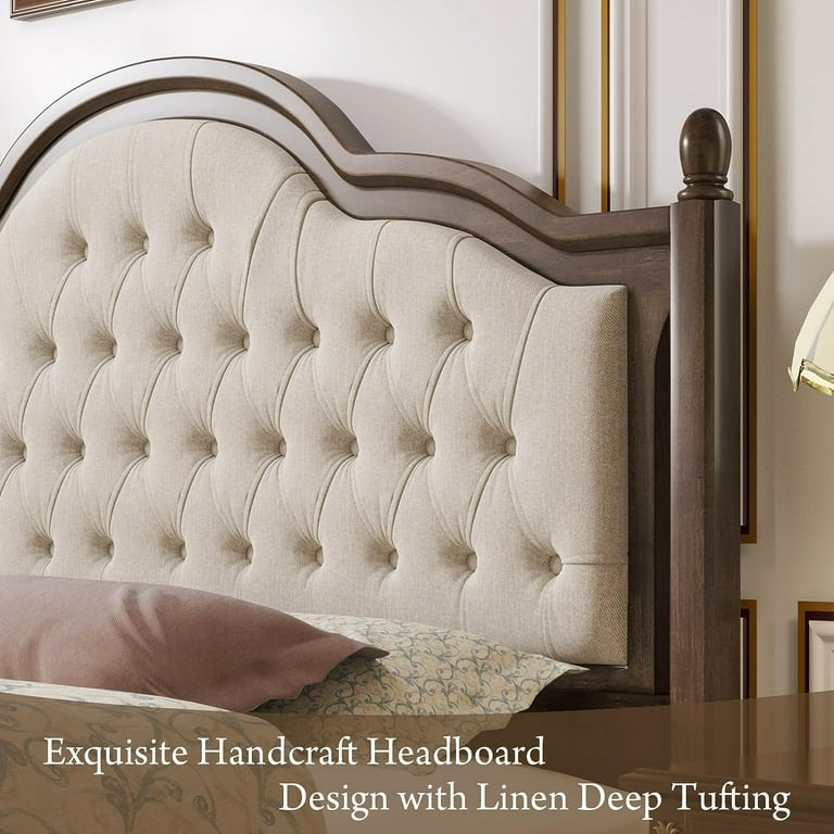 Wood framed upholstered headboard discount