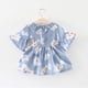 thumbnail image 5 of Vestido Para Niñas, Ropa Para Niñas Pequeñas, Vestido De Manga Corta Con Estampado De Flores De Verano Para Niños Pequeños, Falda Azul Odeerbi  LM103-8681, 5 of 9