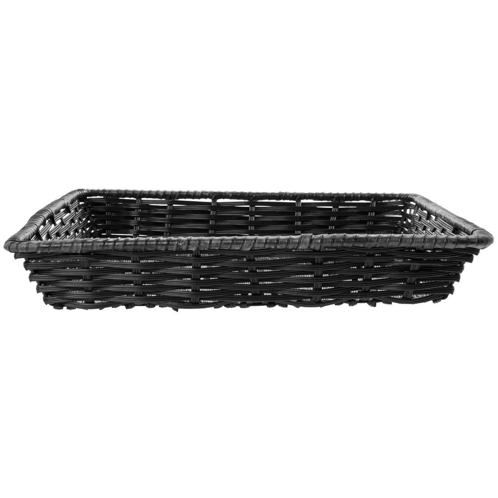HUBERT® Black Basket - 18"L x 18"W x 3"D