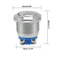 thumbnail image 3 of Momentary Stainless Steel Push Button Switch 19mm Mounting Dia 5A 2 Screw, 3 of 5