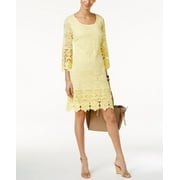 Alfani Petite Crochet Shift Dress (Popcorn, PS)