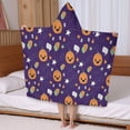 thumbnail image 5 of Cute Halloween Icons Pattern Hooded Bath Towel，50"x30" for Ages 3 To 12 Kids, Quick Dry Lightweight Soft Microfiber Hood Beach Towel Cover Up for Kids, 5 of 7
