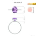 thumbnail image 4 of ANGARA Natural 2 Ct. Amethyst with Diamond Classic Ring in 14K White Gold for Women (Ring Size: 8.5), 4 of 9