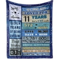 thumbnail image 1 of LHSHID Birthday Gifts for 11 Year Old Girls Boys 11 Year Old Girl Birthday Gifts Blanket 11th Birthday Decorations for Girls Boys Best Gifts Idea for 11th Boy Girl Birthday Gifts 60"x80", 1 of 7