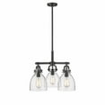 thumbnail image 3 of Innovations Lighting  Newton Bell - 3 Light 7" Stem Hung Pendant Seedy/Matte Black, 3 of 4