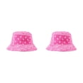 thumbnail image 4 of Minnieouse Algodón Disfrute de aventuras al aire libre Durable y fácil de limpiar Gorra de pescador Elegante Cómodo Sombrero de pescador blanco Rosa roja M (56-58 cm) 2piezas, 4 of 6
