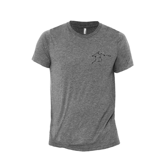 Aquarius AQU Constellation Astrology Men's Modern Fit Fun Casual T-Shirt Printed Graphic Tee Heather Grey Large