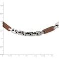 thumbnail image 5 of Stainless Steel Polished Brown Ip-Plated 24In Necklace (24 X 7) Made In China srn352-24, 5 of 5