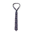 thumbnail image 4 of Men's Tie, Violet Tones Vintage Flowers, 3.7", Sea Blue Lilac, by Ambesonne, 4 of 4