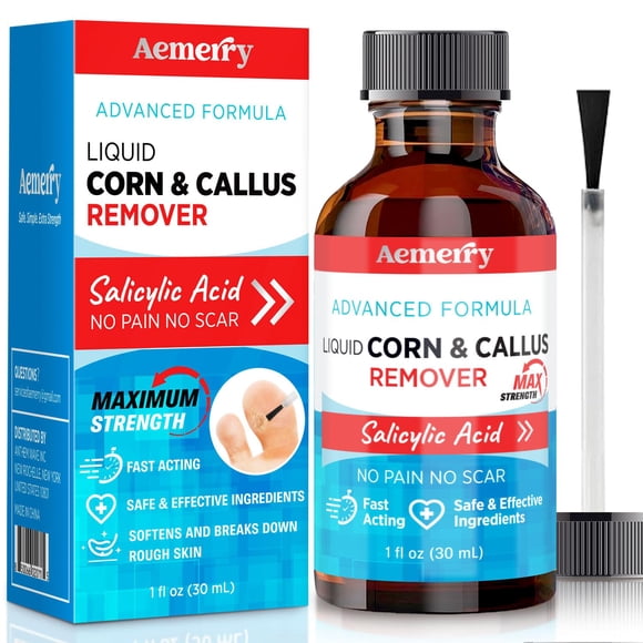 Eliminador de callos Aemerry con 17% de ácido salicílico, 30 ml