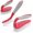 Red, Set of 3, variant on Scrub Brush Set of 3pcs - Cleaning Shower Scrubber with Ergonomic Handle and Durable Bristles - Grout Cleaner Brush - Scrub Brushes for Cleaning Bathroom/Shower/Tile/Kitchen/Floor/Bathtub/Carpet
