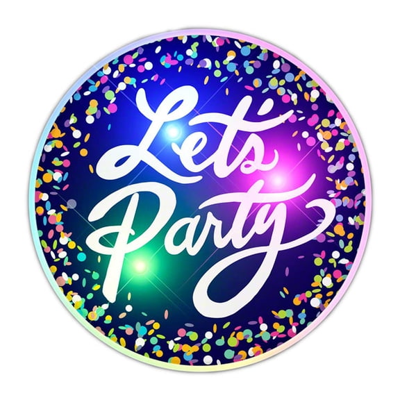 Blinkee LUFLPBBP Light Up Flashing Lets Party Blinky Badge Pin