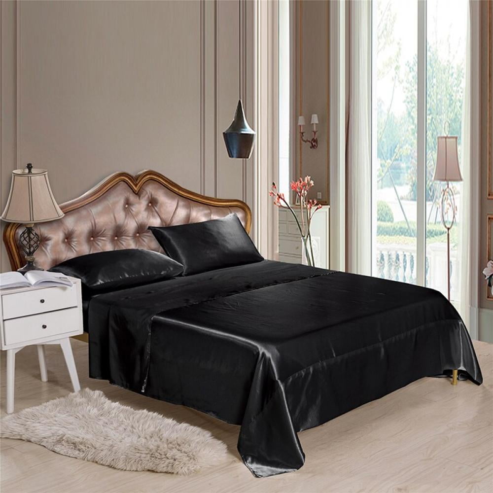 Spree Housing Silk Satin Sheets, 4 