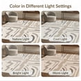 thumbnail image 7 of ODIKA 4'x6' Beige Abstract Geometric Design Washable Area Rug Modern Mocha Natural Inspired Pattern for Dorm Room, Small Living Stain Resistant Low Profile, Easy Care, 7 of 7