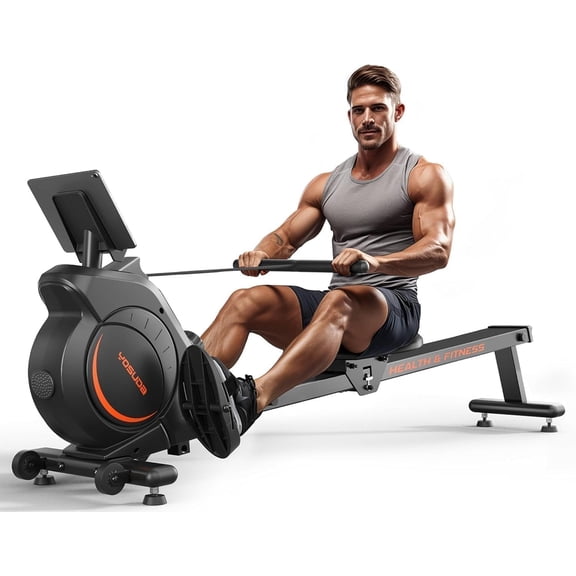 YOSUDA Foldable Magnetic Rowing Machine for Indoor Workout with Bluetooth