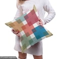 thumbnail image 4 of Ambesonne Geometric Fabric by the Yard Upholstery, Wall or Floor Squares, 3 Yards, Multicolor, 4 of 4