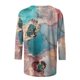 thumbnail image 4 of Camisas Para Mujer, Cuello Redondo, Camisetas Casuales, Camiseta Estampada A La Moda, Blusa de Manga 3/4 de Longitud Media Odeerbi ODB123685, 4 of 5