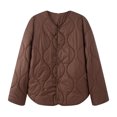 thumbnail image 1 of Soki Veste Bomber à Manches Longues Raglan Zippée Matelassée pour Femmes, 1 of 3