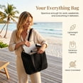 thumbnail image 3 of Clearance Beach Bags for Women Under $15,Straw Handmade Woven Tote Bag, Summer Mesh Hollow Shoulder Bag for Holiday, 3 of 6