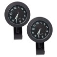 thumbnail image 4 of Raindrops 2-Pack Motorcycle Handlebar Clocks Black Aluminum Mount with Clear Minimalist Dial for Reading, 4 of 7